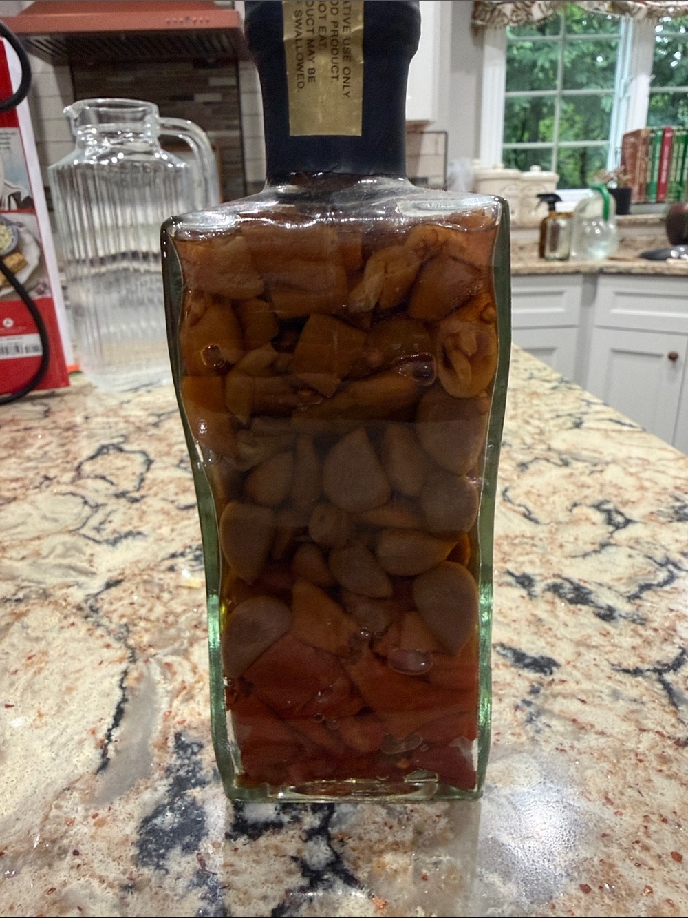 Trio of Decorative Infused Glass Bottles - Picture 2 of 6